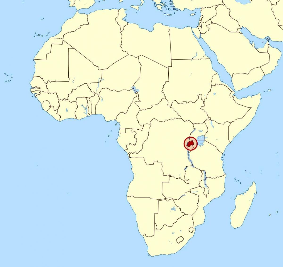 地图卢旺达非洲