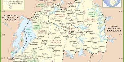 地图卢旺达政治