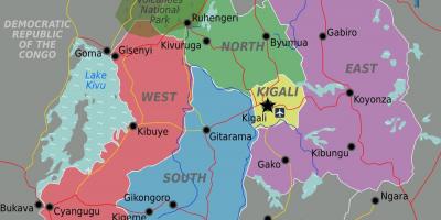 地图的基加利卢旺达问题